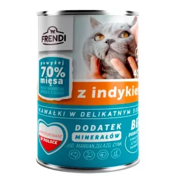 FRENDI mit Putenstücken in delikater Soße - Nassfutter für Katzen - 400g