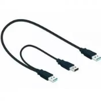 USB-Kabel DeLOCK 82908 USB 3.2 Gen 1 0,6 m 2x USB A Stecker Schwarz