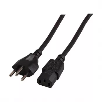 EFB-Elektronik Netzkabel Schweizer Typ 12 - C13 180°, schwarz, 2,0 m, 3 x 0,75 mm² Hersteller: EFB Elektronik (EK537.2V3)