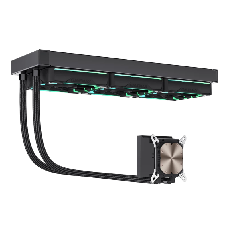 Gamemax | CPU-Flüssigkeitskühler | HAILSTORM 360 LCD | Schwarz