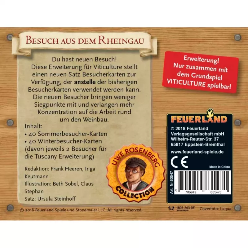 Viticulture: Besuch aus dem Rheingau, Brettspiel-Erweiterung