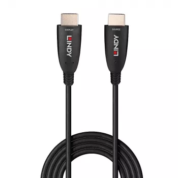 Lindy 10m Glasfaser-Hybrid-HDMI-8K60-Kabel, 10 m, HDMI Typ A (Standard), HDMI Typ A (Standard), 48 Gbit/s, Schwarz