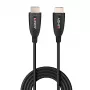 Lindy 10m Glasfaser-Hybrid-HDMI-8K60-Kabel, 10 m, HDMI Typ A (Standard), HDMI Typ A (Standard), 48 Gbit/s, Schwarz