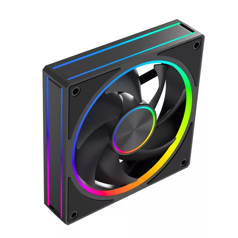 Gehäuselüfter MODECOM VOLCANO LOOP 120 ARGB, 120 mm, PWM, 400–1400 U/min, Schwarz