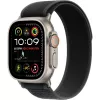 Band Apple 49mm Schwarz Trail Loop M/L Natural Titanium Finish