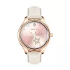Smartwatch Colmi L28 mit goldenem Gehäuse und goldenem Lederarmband
