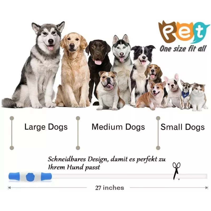 LED-Halsband KABB Blau für Hunde und Katzen – wiederaufladbar, verstellbares Sicherheitshalsband mit Beleuchtung