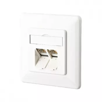 METZ CONNECT BTR IT CONNECT E-DAT C6 8/8(8) UP Cat.6 - Anschlussdose, Unterputz - RJ-45 X 2 - Reinweiß, RAL 9010 (1307381002-I)