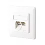 METZ CONNECT BTR IT CONNECT E-DAT C6 8/8(8) UP Cat.6 - Anschlussdose, Unterputz - RJ-45 X 2 - Reinweiß, RAL 9010 (1307381002-I)