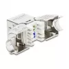 DELOCK Keystone-Modul RJ45-Buchse zu LSA Cat.6A werkzeugfrei 45° abgewinkelt geschirmt mit Metallverrastung