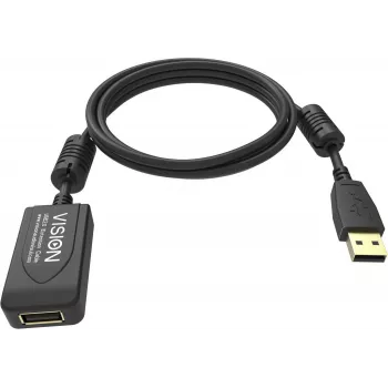 USB-Kabel USB 2.0 Vision TC 5MUSBEXT+/BL Schwarz 5 m