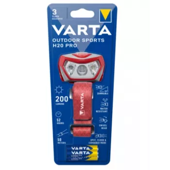 Stirnlampe Varta Outdoor Sports H20 Pro Grau Rot