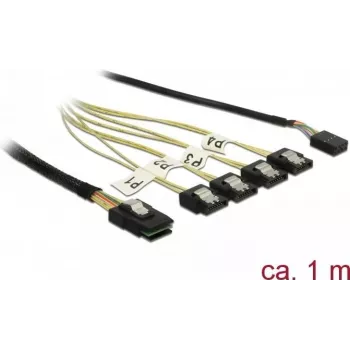 SATA-Kabel DeLOCK 85682 1 m Schwarz