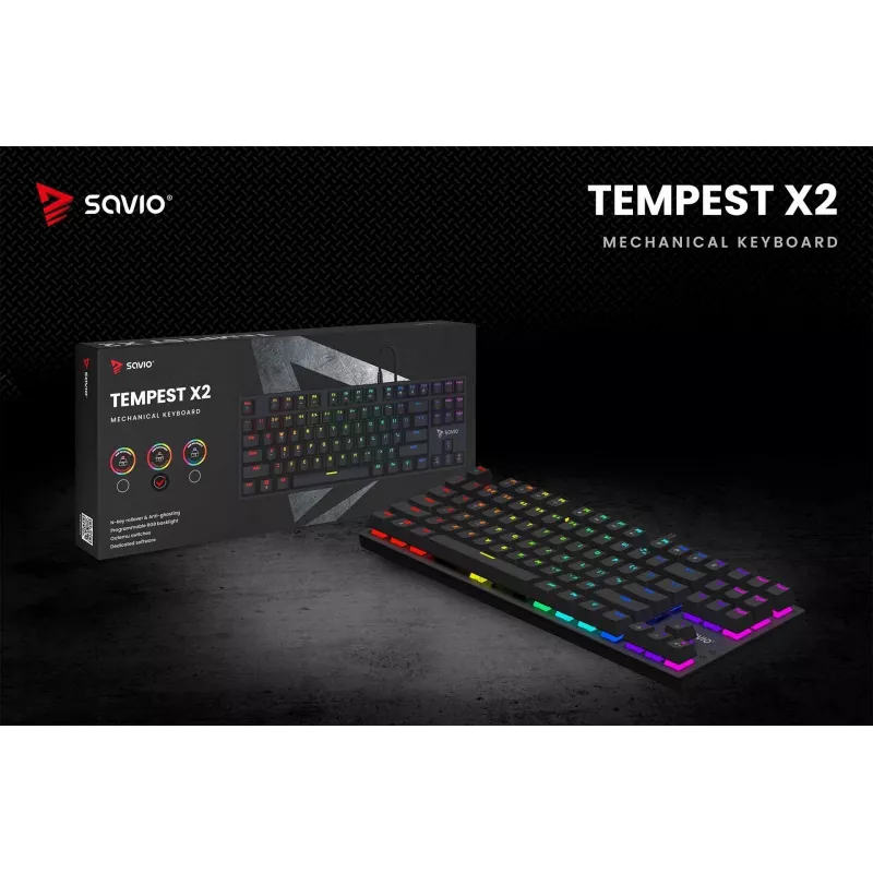 Savio Mechanische Tastatur RGB Tempest X2 Outemu Brown