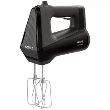 Handmixer KRUPS GN6028 — 600 W, schwarz, elektrischer Handmixer mit mehreren Geschwindigkeitsstufen