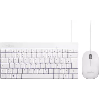 Perixx PERIDUO-212 Tastatur Maus inklusive USB Deutsch Weiß (PERIDUO-212 DE W)