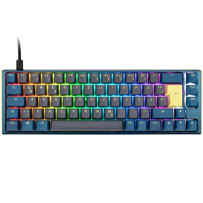 Ducky One 3 SF DayBreak Tastatur Gaming USB Deutsch Schwarz Blau