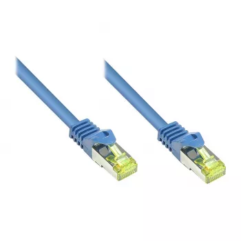 Good Connections Patchkabel m. Cat.7 Rohkabel Blau 0,15m