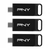 USB-Stick PNY Elite 128 GB USB Type-C 3.2 Gen 1 (3.1 Gen 1) Schwarz