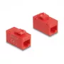 Keystone-Modul DELOCK 90641, flache Bauweise, RJ-45-Buchse, rot