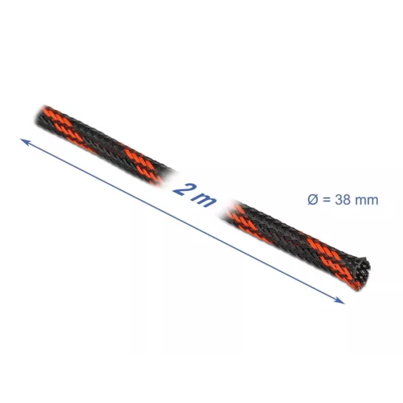 Kabelschlauch DeLOCK 20753 Schwarz Rot