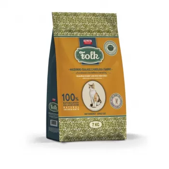 FOLK Masurischer Kaninchen- und Reh-Eintopf mit Rüben und Preiselbeeren - Trockenfutter für Katzen - 7 kg