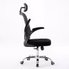 Bürostuhl top e shop DORY CZERŃ — gepolsterte Sitzfläche, Netzrückenlehne, 650×620 mm, Höhe bis 122 cm