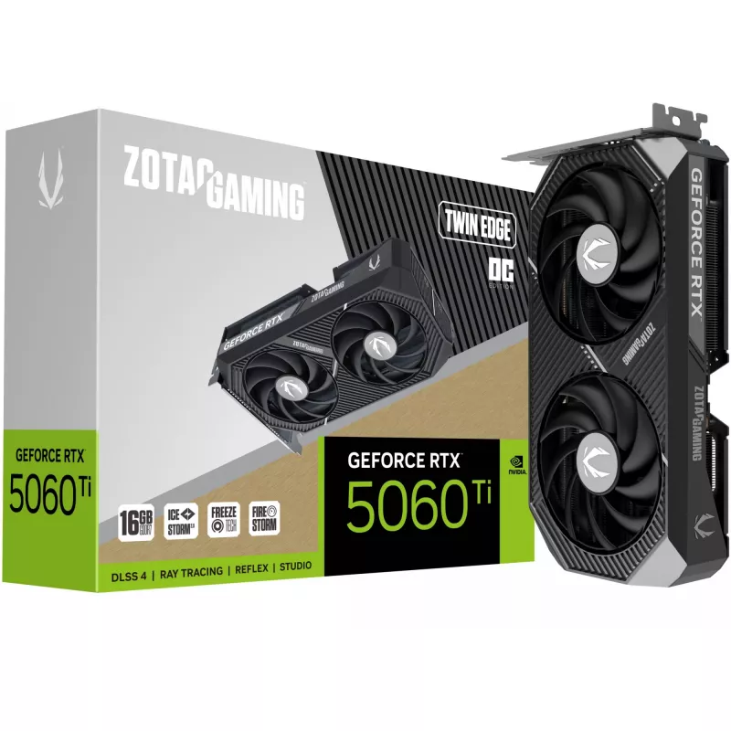 ZOTAC GAMING GeForce RTX 5060 Ti Twin Edge OC 16GB GDDR7 Grafikkarte