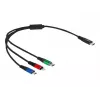 DeLOCK USB-Ladekabel 3-in-1 USB Type-C Lightning Micro USB 30 cm