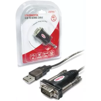 UNITEK Y-105 serielles Kabel Schwarz 1,5 m USB Typ-A DB-9