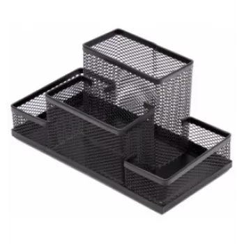 Federmäppchen Forpus, schwarz, leer, Fach 4, Lochblech 1005-012