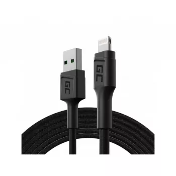 Lightning-Kabel Grün Cell KABGC18 — 2 m, Lightning auf USB-A, schwarz