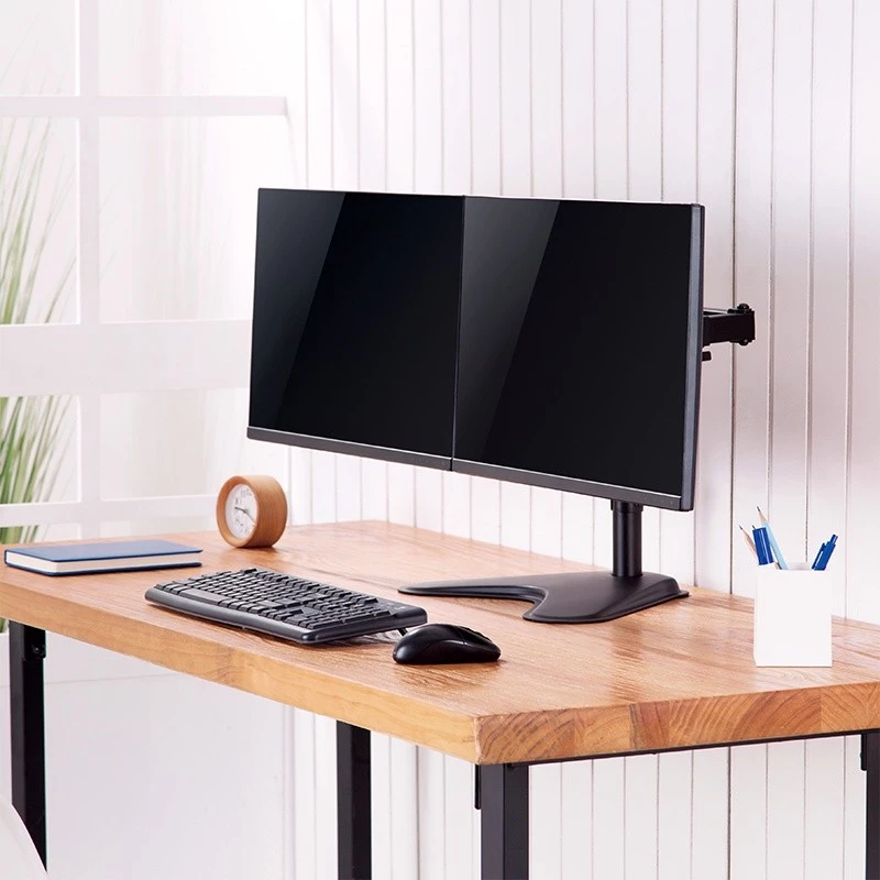 Monitorhalterung LOGILINK BP0099 für 2 Bildschirme, bis zu 81,3 cm (32 Zoll), VESA 75x75–100x100, max. 8 kg, schwarz