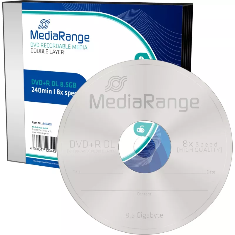 DVD+R DL MediaRange MR465 8,5 GB 5 Stück