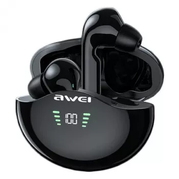 Kopfhörer Awei T12P Bluetooth 5.3 TWS schwarz
