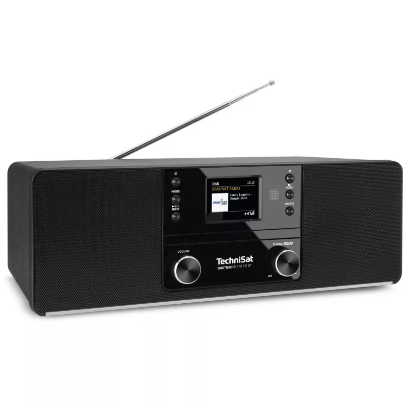 TechniSat DigitRadio 370 CD BT - Audiosystem - 2 x 5 Watt - Schwarz