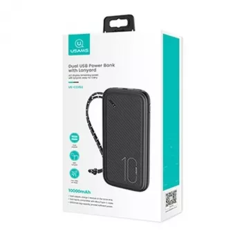 Tragbare Powerbank USAMS PB56 10000 mAh 2x USB / USB-C / MicroUSB Schnellladung