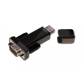 Microconnect USBADB9M Kabel Gender Changer USB 2.0 Seriell Schwarz