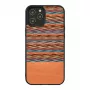 Schutzhülle man and wood für iPhone 12 Pro Max — braunes Karomuster mit schwarzen Akzenten