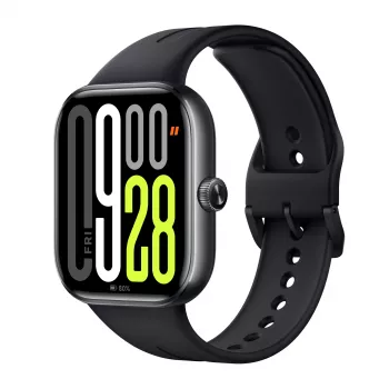 Smartwatch Xiaomi Watch 5 rechteckig 2,07 Zoll AMOLED-Display, schwarzes Gehäuse, schwarzes TPU-Armband, 47,5 mm, 5 ATM