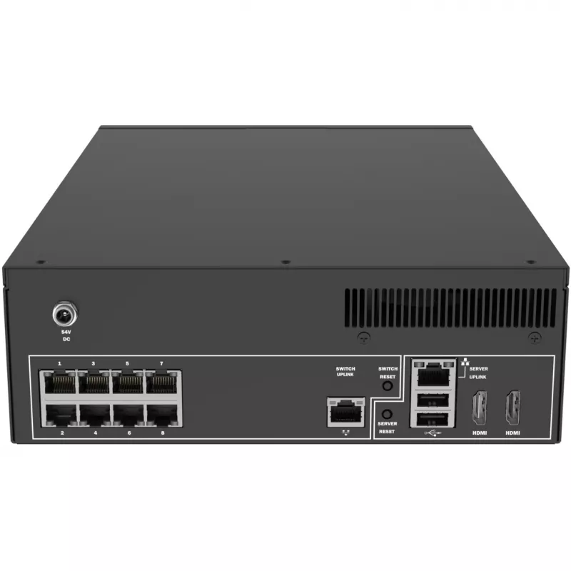 Netzwerkvideorekorder - 8 IP-Kanäle - 4 TB HDD - PoE-Switch - HDMI - USB 3.2
