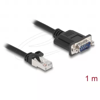Netzwerkkabel DELOCK 64351 — Cat5e S/UTP (STP), RJ‑45 auf RJ‑45, 1 m, schwarz