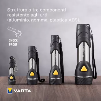 Hand-Taschenlampe Varta Day Light Multi LED F20 Schwarz Silber Gelb