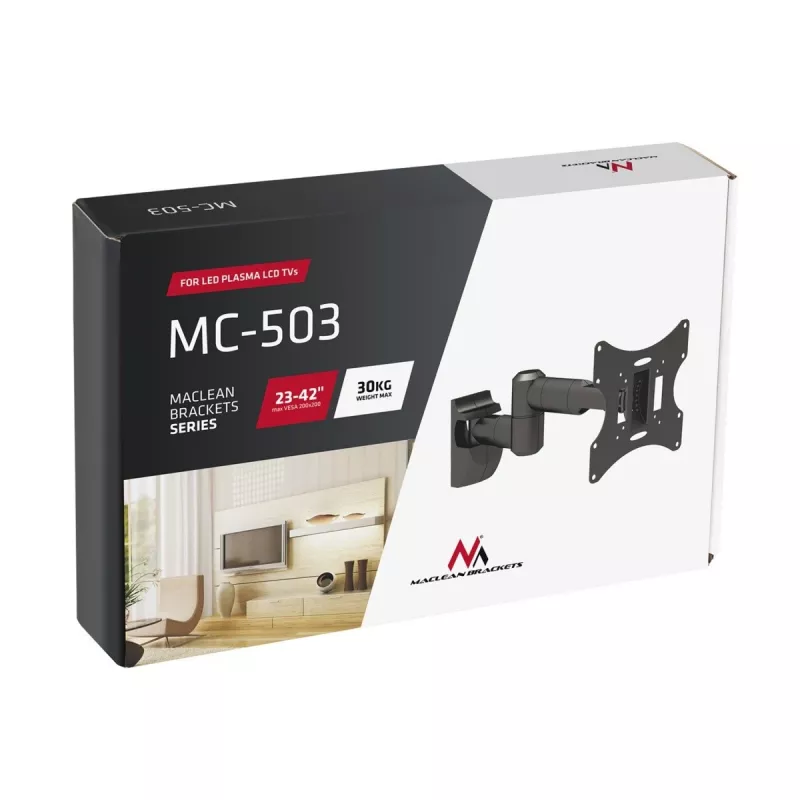 Maclean MC-503A Verstellbare Wandhalterung für 23 - 42 Zoll LCD TV LED Plasma Bildschirme
