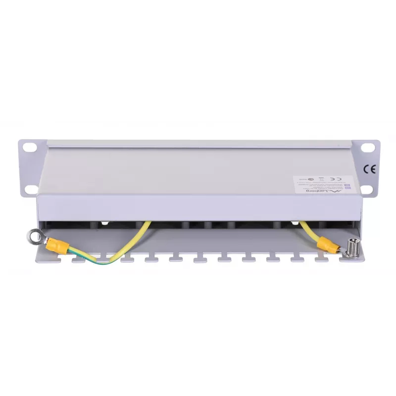 Patchpanel LANBERG PPF6-9012-S, 12-Port, Metall, grau, 1HE, 215×130×44.5 mm