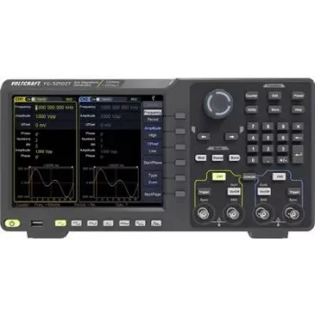 VOLTCRAFT FG-32502T Funktionsgenerator netzbetrieben 1 µHz - 250 MHz 2-Kanal Arbiträr, Rauschen, Puls, Rechteck, Sinus, Dreieck (FG-32502T)
