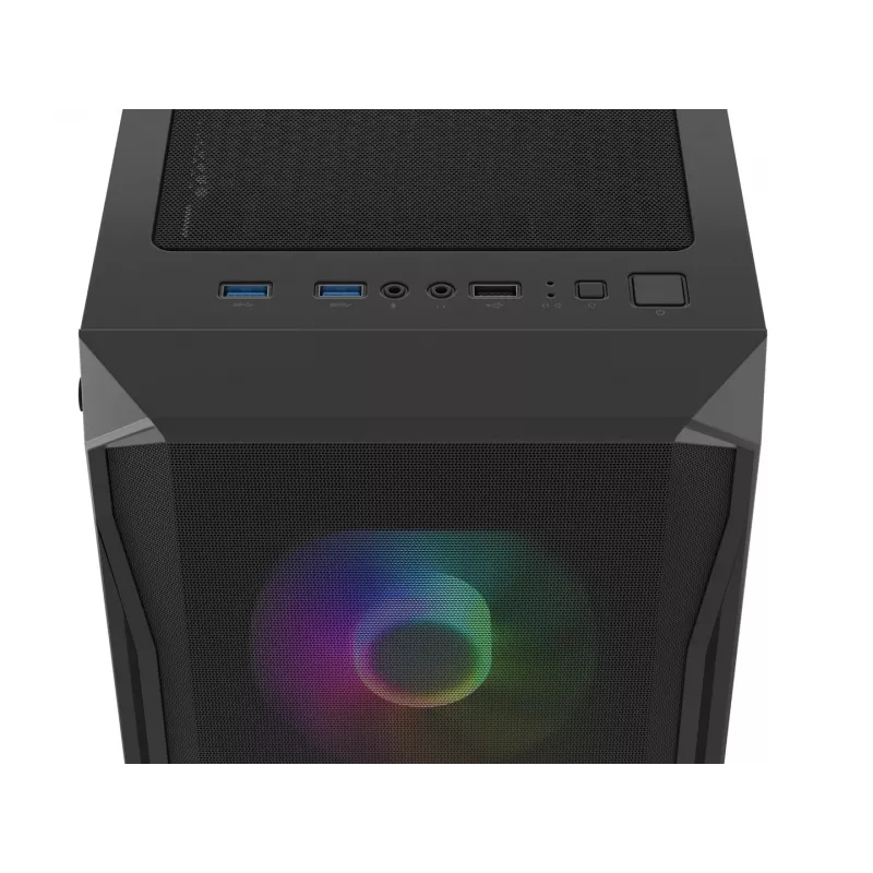 Case Fury Shobo SH4F mit RGB-Fenster und 4 Lüftern MIDI Computer PC