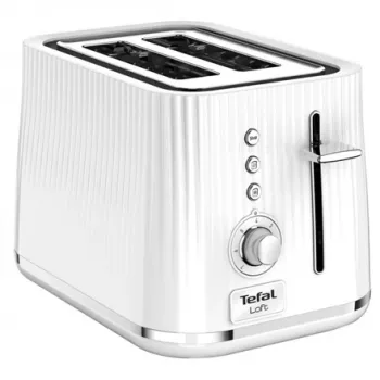 Tefal Loft TT7611 7 2 Scheiben Chrom, Weiß