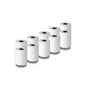 QOLTEC Papier-Etikettendrucker-Etiketten, 5,7 cm Breite, weiß, 55 g/m², 10er-Pack (Modell 51896)