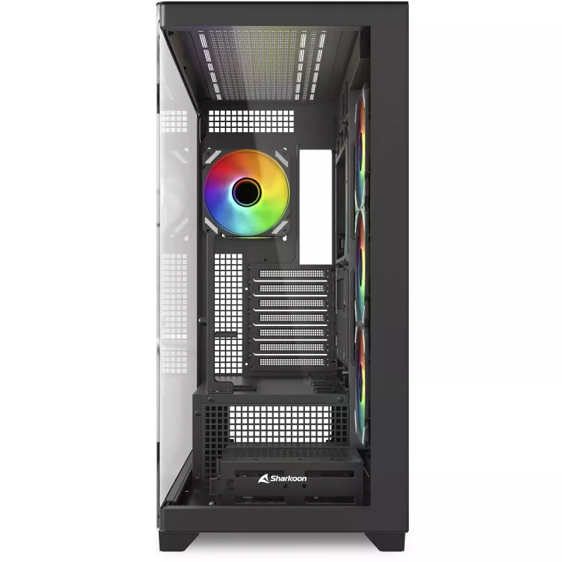 ELITE SHARK CA500, Tower-Gehäuse schwarz, 2x gehärtetes Glas